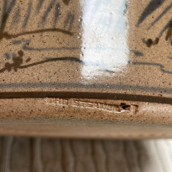 Vtg 1980s Cedar Swamp Stoneware Steamer Humidifier Cattail Pottery Cape Cod. - Picture 7 of 13